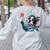 Boston Terrier Selfie Statue Of Liberty 4th Of July American Women's Sweatshirt Back Print Ash