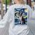 Boston Terrier Van Gogh Starry Night Women's Sweatshirt Back Print Ash