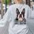 Boston Terrier Will Find And Lick You Bostie Mom Women's Sweatshirt Back Print Ash