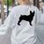 Boston Terrier Women's Sweatshirt Back Print Ash