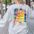 Broken Crayons Still Color Cat Teacher Women's Sweatshirt Back Print Ash