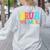 Bruh We Back Teacher First Day Of School Back To School Women's Sweatshirt Back Print Ash Bruh We Back Teacher First Day Of School Back To School Women's Sweatshirt Back Print Ash