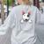 Bull Terrier Pocket Bull Terrier Peeking Out Pocket Women's Sweatshirt Back Print Ash