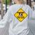 Caution Sign Boston Terrier Dog Bostie Puppy Women's Sweatshirt Back Print Ash