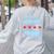 Chicago Flag Teacher School Cute Women's Sweatshirt Back Print Ash