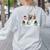 Christmas Boston Terrier Santa Dog Lover Women's Sweatshirt Back Print Ash