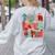 Christmas Coquette Bow Teacher Teach Love Inspire Women's Sweatshirt Back Print Ash Christmas Coquette Bow Teacher Teach Love Inspire Women's Sweatshirt Back Print Ash