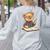 Classroom Fun With Teddy Bear Teacher Women's Sweatshirt Back Print Ash Classroom Fun With Teddy Bear Teacher Women's Sweatshirt Back Print Ash