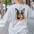 Colorful Boston Terrier Dog For Men Women Kids Women's Sweatshirt Back Print Ash