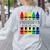 Colorful Crayon Kindergarten Team Tee For Teachers Students Men Women Kids Women's Sweatshirt Back Print Ash