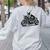 Cool Boston Terrier Riding a Motorcycle Biker Dog Lover For Men Women Kids Women's Sweatshirt Back Print Ash