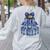 Coquette Bow Book Tree Merry Christmas Xmas Teacher Holiday Women's Sweatshirt Back Print Ash