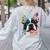 Cute Boston Terrier Puppy Dog Art Lover Unique Painting For Men Women Kids Women's Sweatshirt Back Print Ash