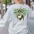 Cute Boston Terrier Shamrock St Patrick's Day Dog Lover Men Women Kids Women's Sweatshirt Back Print Ash