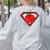 Cute Distressed Super Teacher Superhero Apple Shirt Women's Sweatshirt Back Print Ash Cute Distressed Super Teacher Superhero Apple Shirt Women's Sweatshirt Back Print Ash