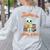 Cute Halloween Teacher Librarian Mummy Reading Books Women's Sweatshirt Back Print Ash