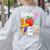 Cute Teach Love And Inspire Men Women Teacher Women's Sweatshirt Back Print Ash