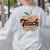 Cute Teacher With Apple Retro Teacher Kids Back To School Women's Sweatshirt Back Print Ash Cute Teacher With Apple Retro Teacher Kids Back To School Women's Sweatshirt Back Print Ash