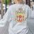 Cute Teacher Popcorn Day Women's Sweatshirt Back Print Ash