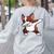 Dabbing Red Boston Terrier Dab Dance Dog Men Women Kids Women's Sweatshirt Back Print Ash