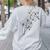 Dandelion Boston Terrier Flower Floral Bostie Tree Women's Sweatshirt Back Print Ash