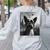 Dog Mom Dad Alien Selfie Boston Terrier UFO For Men Women Women's Sweatshirt Back Print Ash