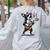 Dog Playing Guitar Singing Boston Terrier For Men Women Girls Kids Women's Sweatshirt Back Print Ash