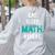 Eat Sleep Math Repeat Math Teacher Men Women Girls Kids Women's Sweatshirt Back Print Ash
