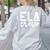 English Language Art Teacher Crew ELA Squad English Teacher Women's Sweatshirt Back Print Ash