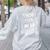 English Teacher Grammar Police Language Nerd You Literally Mean Figuratively V-Neck Modern Short Sleeve Small Women's Sweatshirt Back Print Ash