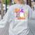 Fab Boo Lous Infant Teacher Halloween Costume Women's Sweatshirt Back Print Ash
