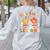 Fall In Love With Learning Shirt Autumn Thanksgiving Teacher Women's Sweatshirt Back Print Ash