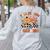Fall In Love With Learning Teacher Retro Thanksgiving Women's Sweatshirt Back Print Ash