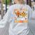 Fall In Love With Learning Fall Teacher Thanksgiving Retro Women's Sweatshirt Back Print Ash