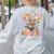 Fall In Love With Reading Halloween Stack Of Book Teacher Women's Sweatshirt Back Print Ash
