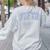 Fifth Grade Coquette Toile Blue Bow Floral Women Teacher Women's Sweatshirt Back Print Ash Fifth Grade Coquette Toile Blue Bow Floral Women Teacher Women's Sweatshirt Back Print Ash