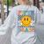 Fifth Grade Team Teachers Boys Girls Retro Smile 5th Grade Women's Sweatshirt Back Print Ash