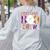 First Grade Boo Crew Teacher Student Halloween Costume Women's Sweatshirt Back Print Ash