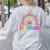 First Grade Rainbow Girls Boys Teacher Team 1st Grade Squad Women's Sweatshirt Back Print Ash First Grade Rainbow Girls Boys Teacher Team 1st Grade Squad Women's Sweatshirt Back Print Ash