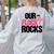 Our Flock Rocks Flamingo Mother's Day Teacher Women's Sweatshirt Back Print Ash Our Flock Rocks Flamingo Mother's Day Teacher Women's Sweatshirt Back Print Ash