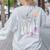 Flowers Test Tube Chemistry Student Science Teacher Women Women's Sweatshirt Back Print Ash Flowers Test Tube Chemistry Student Science Teacher Women Women's Sweatshirt Back Print Ash