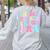 In My Fourth Grade Era Girl Back To School 4th Grade Teacher Women's Sweatshirt Back Print Ash