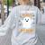 French Teacher Halloween French Class School Women's Sweatshirt Back Print Ash