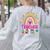 Future Kids Career Teacher Rainbow Boy Girl Graduations Women's Sweatshirt Back Print Ash