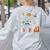 Ghost Reading Teacher Halloween Librarian Book Lover School Women's Sweatshirt Back Print Ash