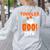 Girl Toddler Boo Crew Daycare Teacher Halloween Party Women's Sweatshirt Back Print Ash
