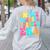 In My Glowing Teacher Era Groovy Colorful Bright Women's Sweatshirt Back Print Ash In My Glowing Teacher Era Groovy Colorful Bright Women's Sweatshirt Back Print Ash