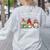 Gnome It's Fine I'm Fine Everything Is Fine Teacher Xmas Women's Sweatshirt Back Print Ash