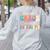 Groovy Some Call It Chaos We Call It Kindergarten Teacher Women's Sweatshirt Back Print Ash Groovy Some Call It Chaos We Call It Kindergarten Teacher Women's Sweatshirt Back Print Ash