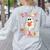 Groovy Halloween Trick Or Teach Retro Floral Ghost Teacher Women's Sweatshirt Back Print Ash Groovy Halloween Trick Or Teach Retro Floral Ghost Teacher Women's Sweatshirt Back Print Ash